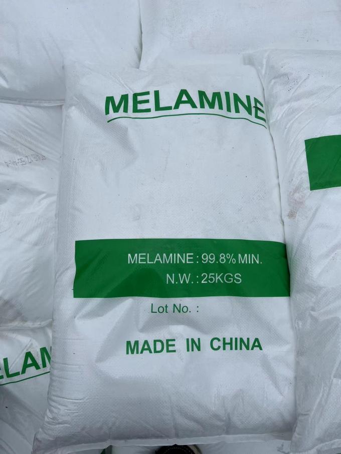 Bột melamine tinh khiết cho sản xuất gỗ dán và đồ dùng trên bàn với độ tinh khiết 99,8% 0