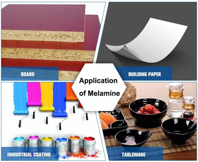 99.8% bột melamine cho đồ dùng trên bàn / đồ đạc xây dựng melamine / trợ lý dệt may 1