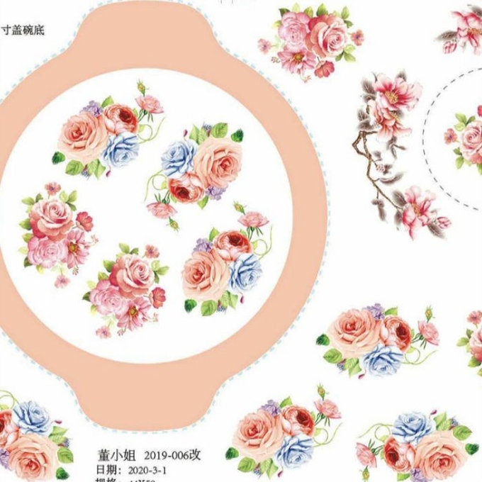 Trung Quốc Ceramic Cup Water Transfer Printing Decal Paper cho các tấm melamine 1