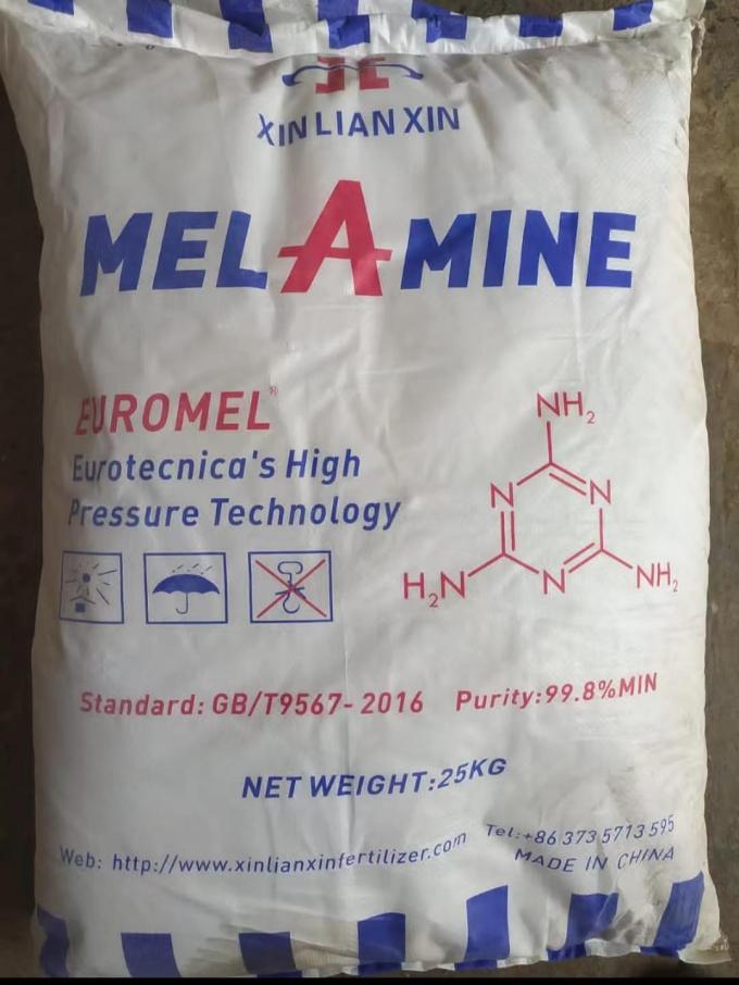 Bột Melamine tinh khiết 99,5% Min 108-78-1 / 94977-27-2 Đối với MF / SMF 5