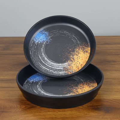 Giá tốt. Bát salad sâu Melamine tròn với tay cầm Đĩa Melamine sâu mờ trực tuyến