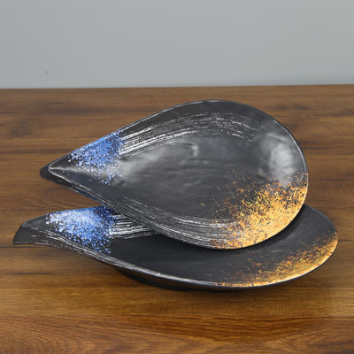 Giá tốt. Đĩa giọt nước 100% Melamine kỳ lạ Hình dạng hoa Đĩa hình tam giác trực tuyến