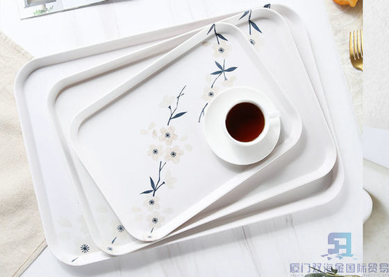 Giá tốt. Khay phục vụ Melamine đẹp / Khay ăn nhẹ Melamine bền Kích thước tùy chỉnh trực tuyến