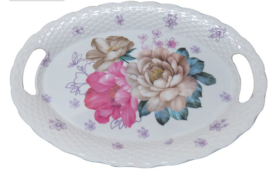 Giá tốt. Thiết kế tùy chỉnh 18 inch Melamine Phục vụ Khay Bộ đồ ăn Chống vỡ trực tuyến