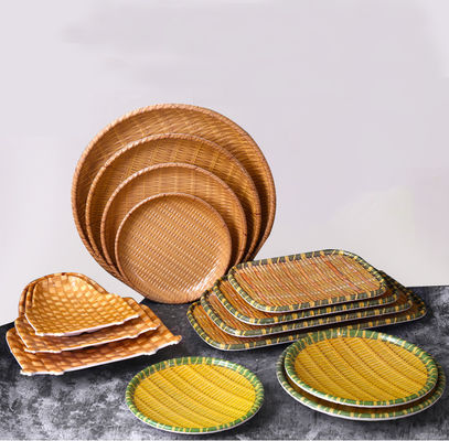 Giá tốt. Bộ đồ ăn phương Tây A5 Bộ đồ ăn Melamine Bộ đĩa gia dụng Bắc Âu Logo tùy chỉnh trực tuyến