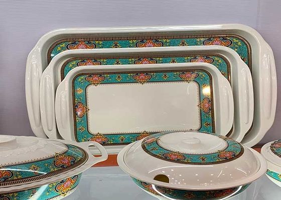 Giá tốt. Khay phục vụ bằng nhựa Melamine 100% hình chữ nhật có tay cầm trực tuyến