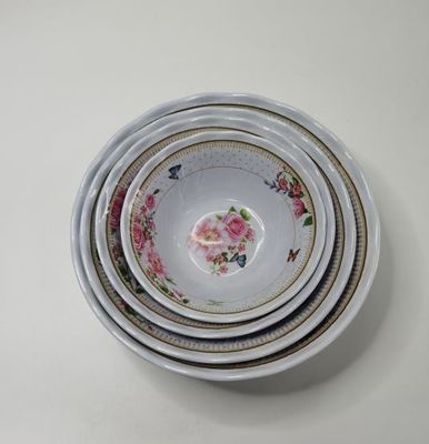Dễ dàng để làm sạch Melamine phục vụ chén với ceramic nhìn và màu sắc rực rỡ