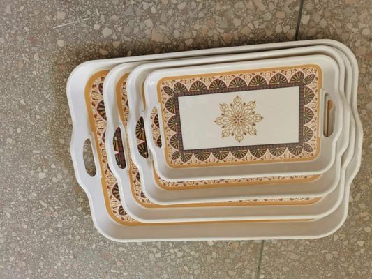 Giá tốt. Đồ bán buôn nhà hàng tùy chỉnh Melamine nhựa gỗ phục vụ khay trực tuyến