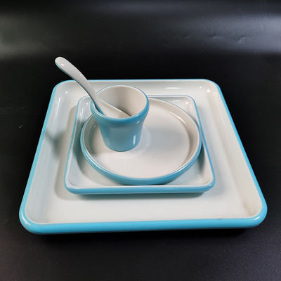 Hai màu đồ dùng bàn melamine phục vụ khay lớn loại thực phẩm được làm từ hợp chất đúc melamine