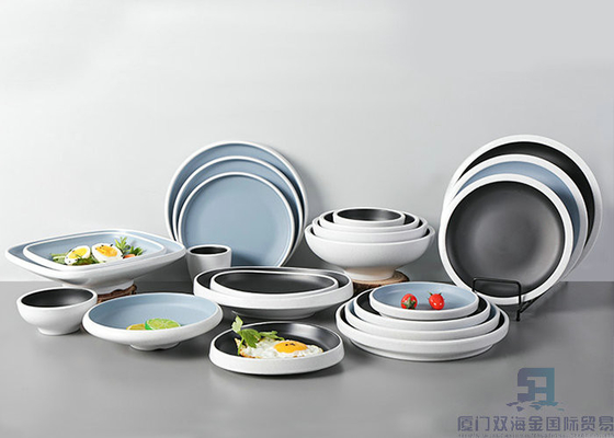 Giá tốt. Bộ đồ ăn Melamine kiểu Bắc Âu Bộ đồ ăn bắt chước sứ Melamine phục vụ món ăn trực tuyến