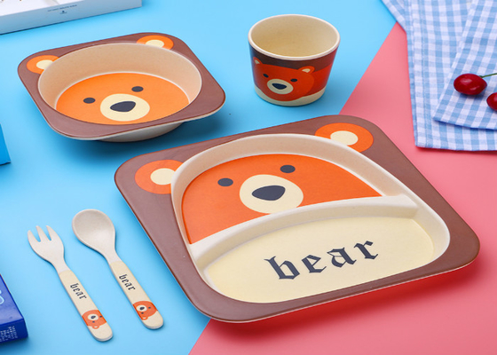 Giá tốt. 5 cái Thiết Kế Động Vật Dễ Thương Trẻ Em Bộ Đồ Ăn Melamine trực tuyến