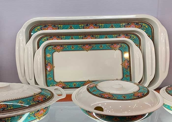 Giá tốt. Khay phục vụ bằng nhựa Melamine 100% hình chữ nhật có tay cầm trực tuyến