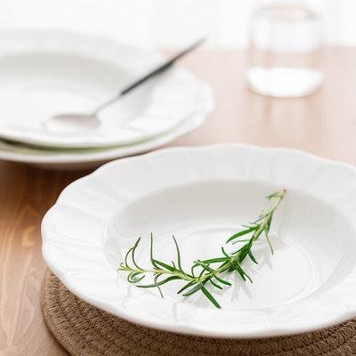 Giá tốt. Bộ đĩa Melamine tròn màu trắng Royal Ware được sử dụng trong nhà hàng trực tuyến