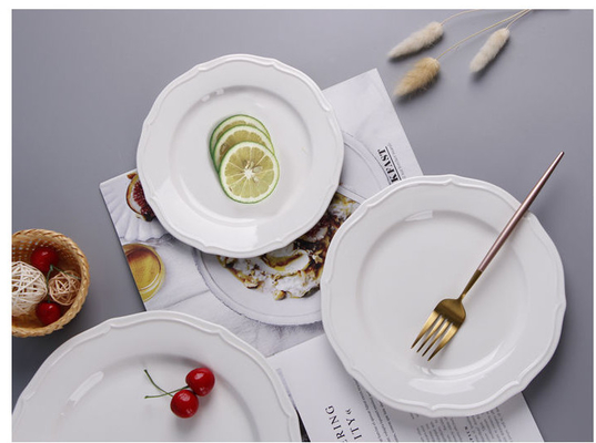 Giá tốt. Bộ đồ ăn đám cưới Melamine Đĩa tròn màu trắng Thiết kế thanh lịch trực tuyến